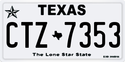 TX license plate CTZ7353