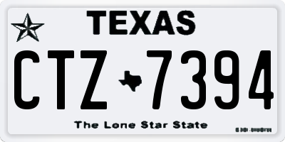 TX license plate CTZ7394