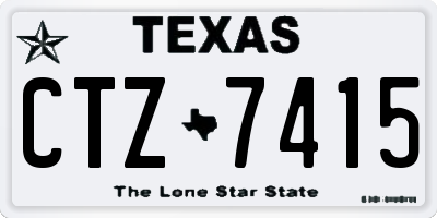 TX license plate CTZ7415