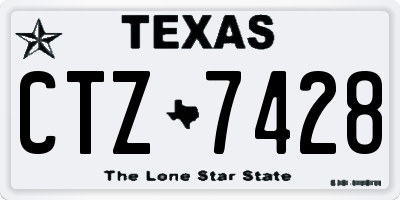 TX license plate CTZ7428