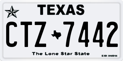 TX license plate CTZ7442