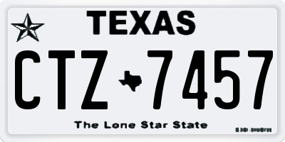 TX license plate CTZ7457
