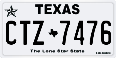 TX license plate CTZ7476