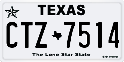 TX license plate CTZ7514