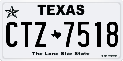TX license plate CTZ7518