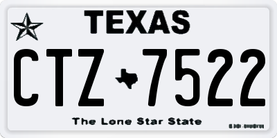 TX license plate CTZ7522