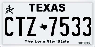 TX license plate CTZ7533