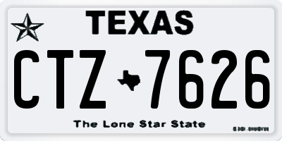 TX license plate CTZ7626