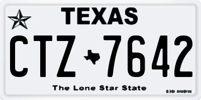 TX license plate CTZ7642