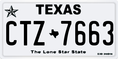 TX license plate CTZ7663