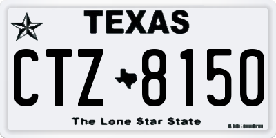 TX license plate CTZ8150