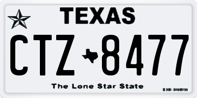 TX license plate CTZ8477