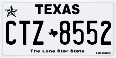 TX license plate CTZ8552