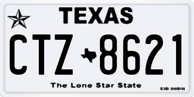 TX license plate CTZ8621