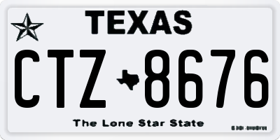 TX license plate CTZ8676