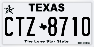 TX license plate CTZ8710