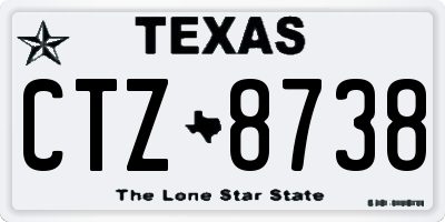 TX license plate CTZ8738