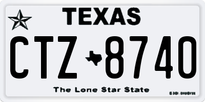 TX license plate CTZ8740