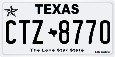 TX license plate CTZ8770