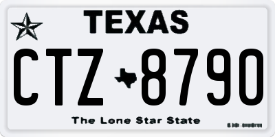 TX license plate CTZ8790