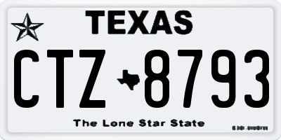 TX license plate CTZ8793