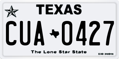 TX license plate CUA0427