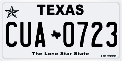 TX license plate CUA0723