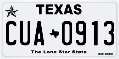 TX license plate CUA0913