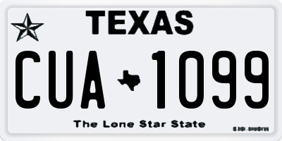 TX license plate CUA1099