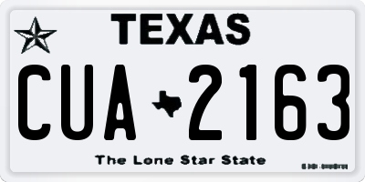 TX license plate CUA2163