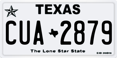 TX license plate CUA2879