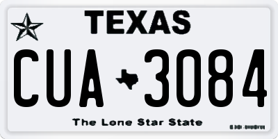 TX license plate CUA3084