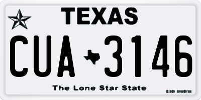 TX license plate CUA3146
