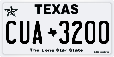 TX license plate CUA3200