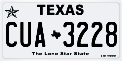 TX license plate CUA3228