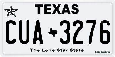 TX license plate CUA3276