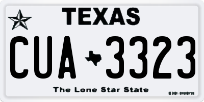 TX license plate CUA3323