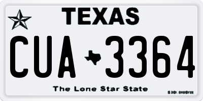 TX license plate CUA3364