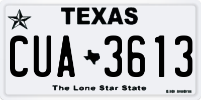 TX license plate CUA3613