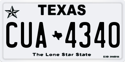 TX license plate CUA4340