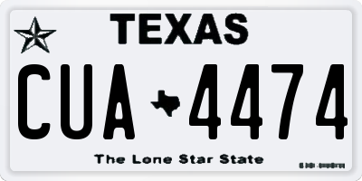 TX license plate CUA4474