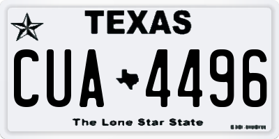 TX license plate CUA4496