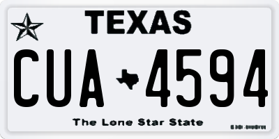 TX license plate CUA4594