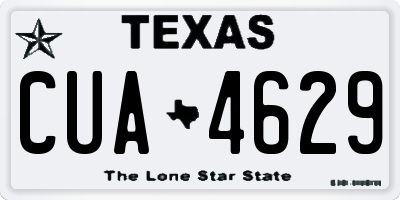 TX license plate CUA4629