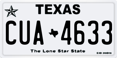 TX license plate CUA4633