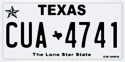 TX license plate CUA4741