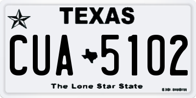TX license plate CUA5102
