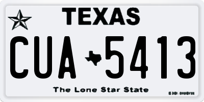 TX license plate CUA5413