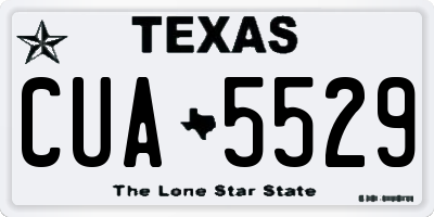 TX license plate CUA5529