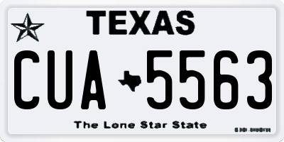 TX license plate CUA5563